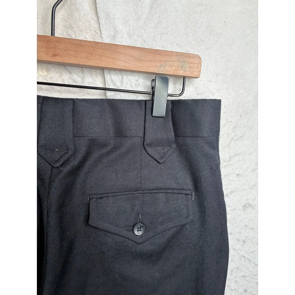 Vintage Pendleton Pure Virgin Wool Trousers Black Straight Leg Pants Mens 32